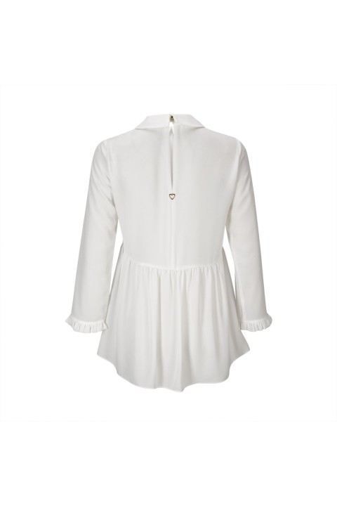 Tnica comprida com punhos franzidos