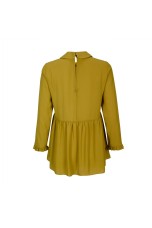 Long shirt with ruffled cuffs