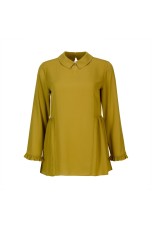Long shirt with ruffled cuffs