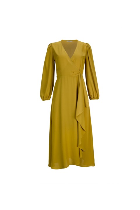 Crossover v-neck dress