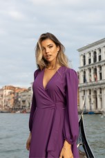 Crossover v-neck dress