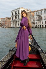 Crossover v-neck dress
