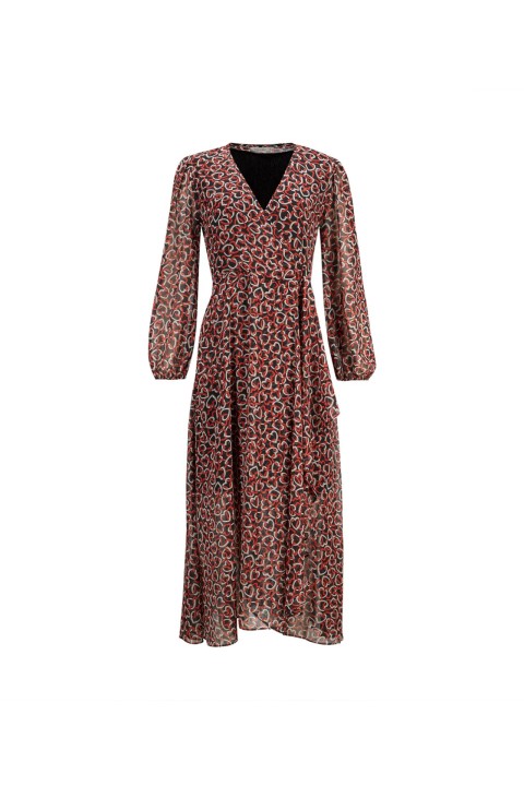 Crossover v-neck dress