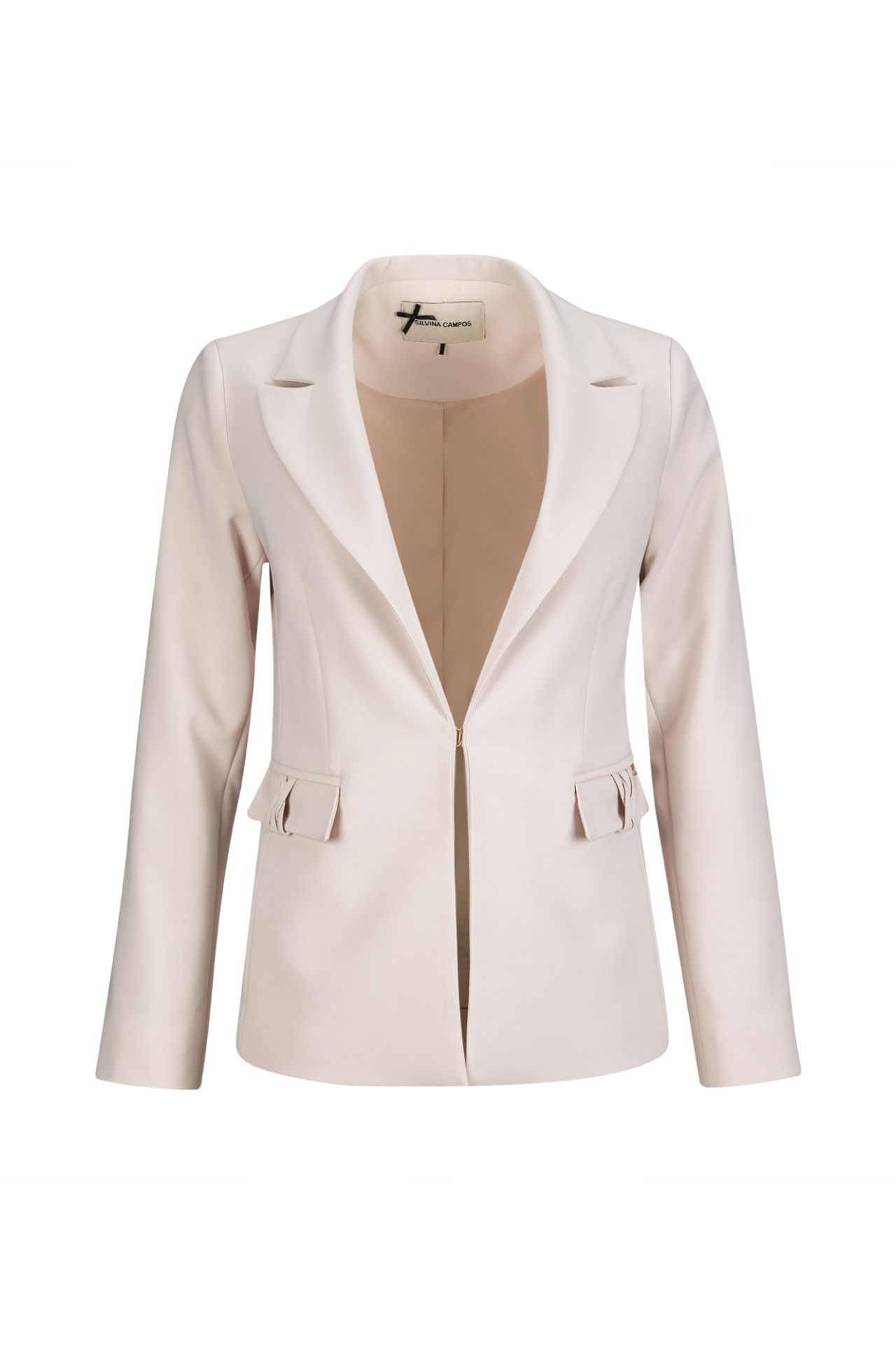 Americana clásica con cierre oculto