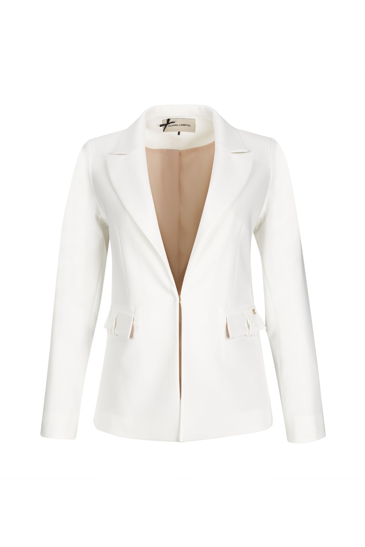 Blazer clássico com colchete oculto