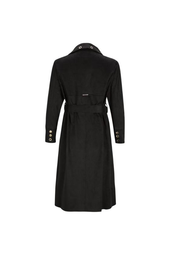 Chaqueta larga con efecto ante