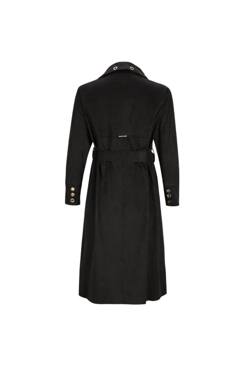 Chaqueta larga con efecto ante