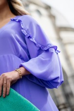 Vestido comprido mangas balo
