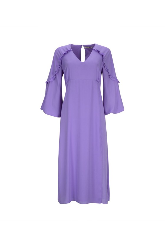 Vestido comprido mangas balo
