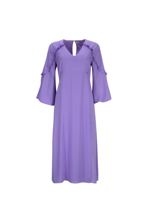 Long dress with v-neck