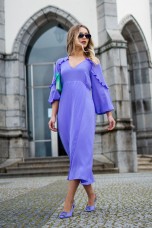 Vestido comprido mangas balo