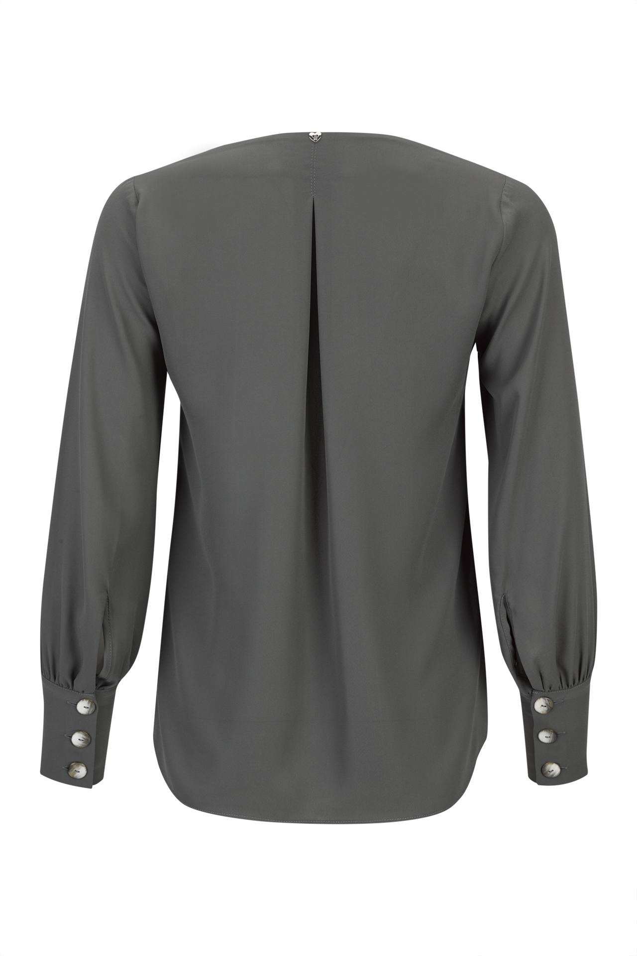 Blusa de manga larga y escote en pico