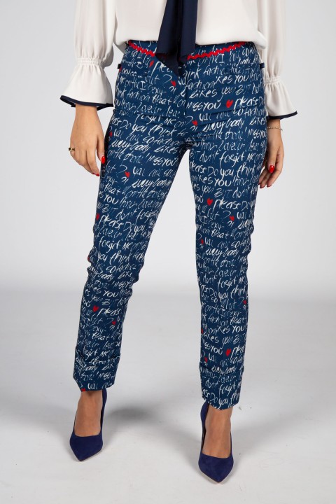 Allover print trousers