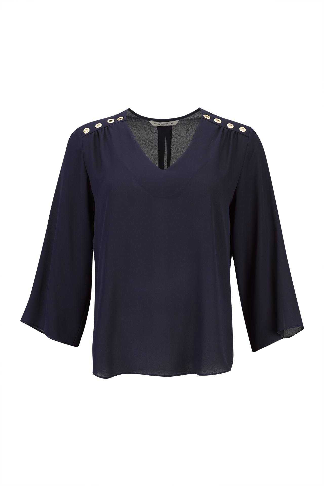 Eyelet-detail shirt
