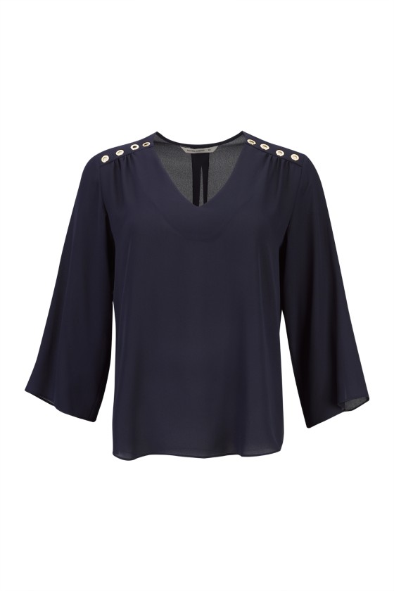 Eyelet-detail shirt