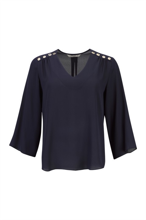 Eyelet-detail shirt