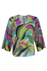 Tnica ilhs estampada