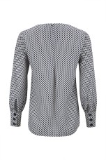 V-neck blouse with long sleeves