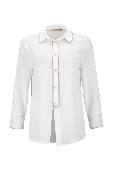 Shirt with lined buttons Shirt with lined buttons