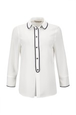 Shirt with lined buttons 