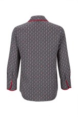 Allover print blouse with lined buttons 