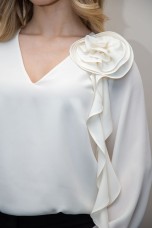 3D flower blouse