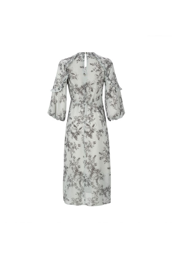 Long dress with v-neck