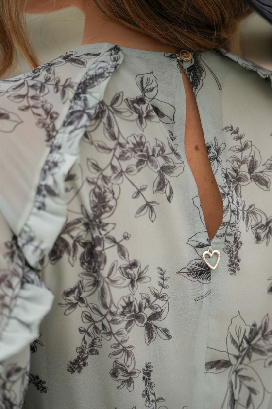 Long dress with v-neck