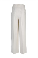 Wide leg pants with eyelets