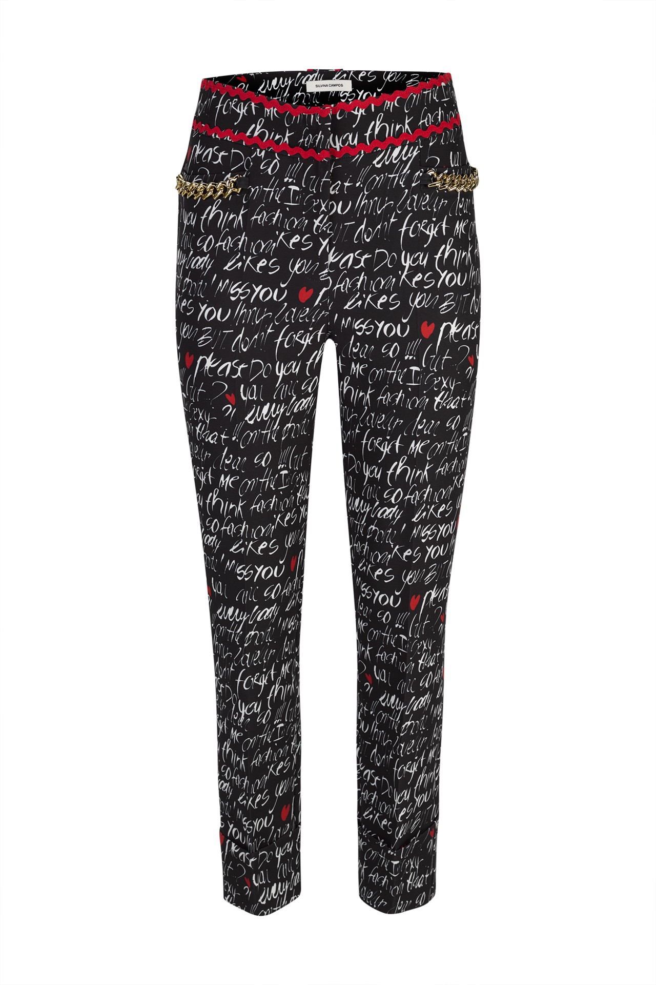 Allover print trousers