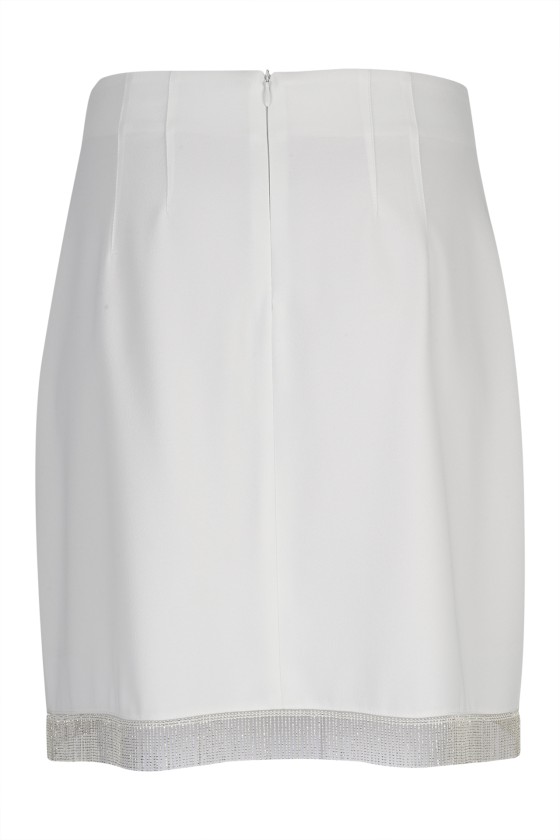 Falda corta de flecos