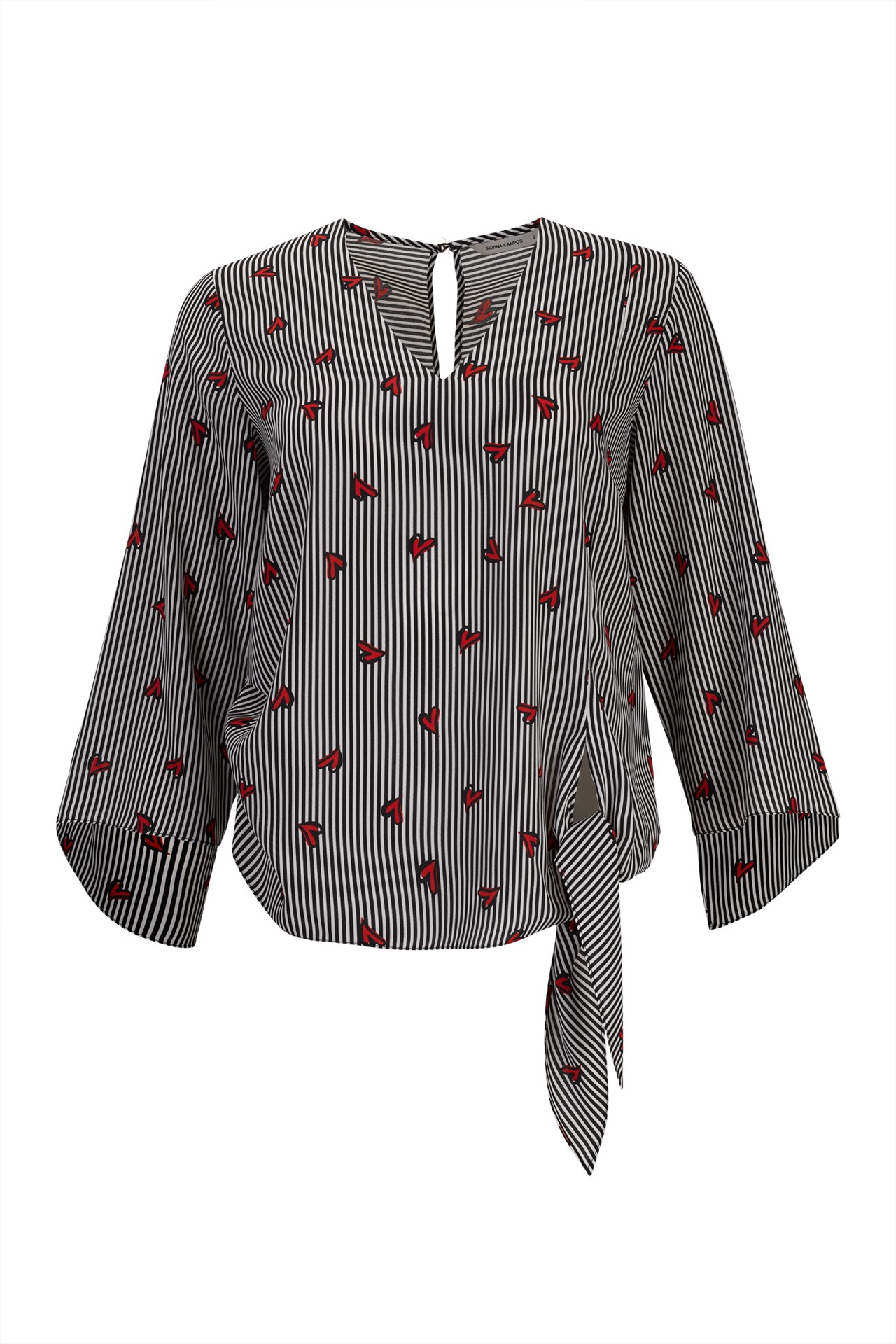 Túnica detalle de nudo estampada