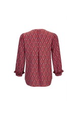 Tnica de franzidos estampada