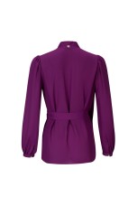 Long sleeve crossover blouse