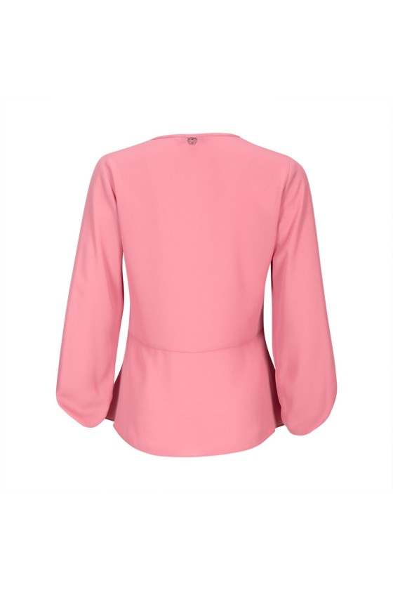 Tnica fluda decote em V