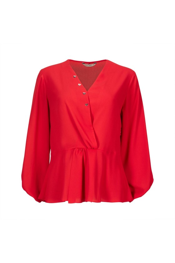 Flowing v-neck blouse