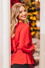 Flowing v-neck blouse