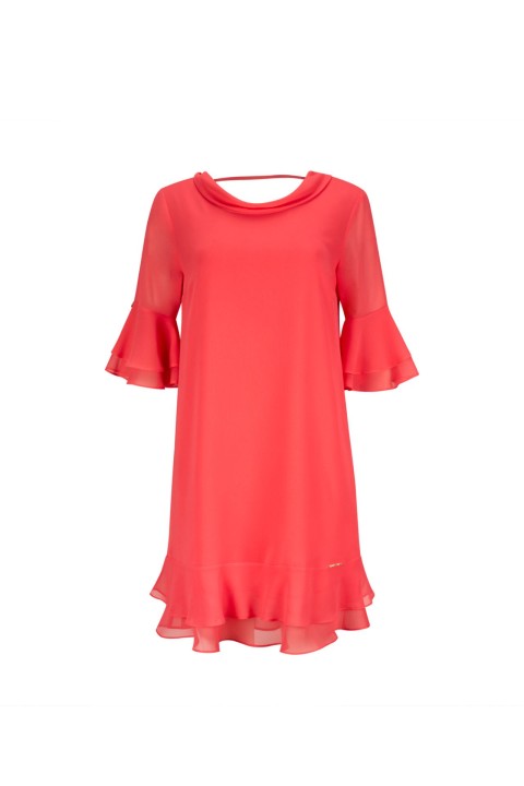 A-line dress with a bow at the back