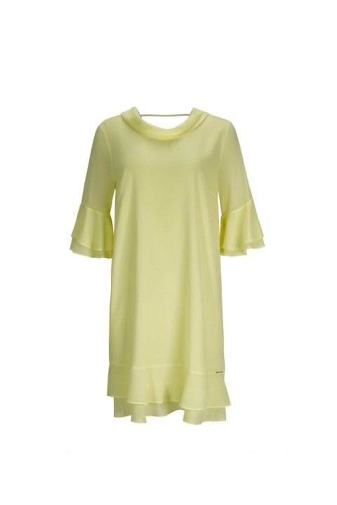 A-line dress with a bow at the back