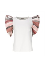 T-shirt mangas folhos