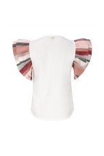 T-shirt mangas folhos