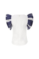 Ruffled sleeves t-shirt