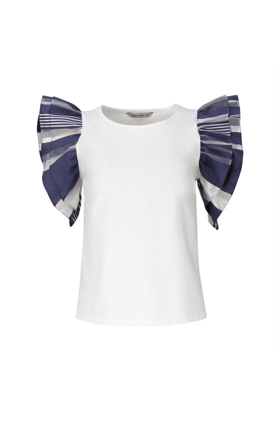 Ruffled sleeves t-shirt