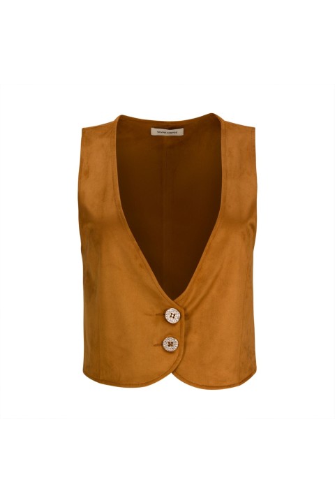 Suede effect waistcoat