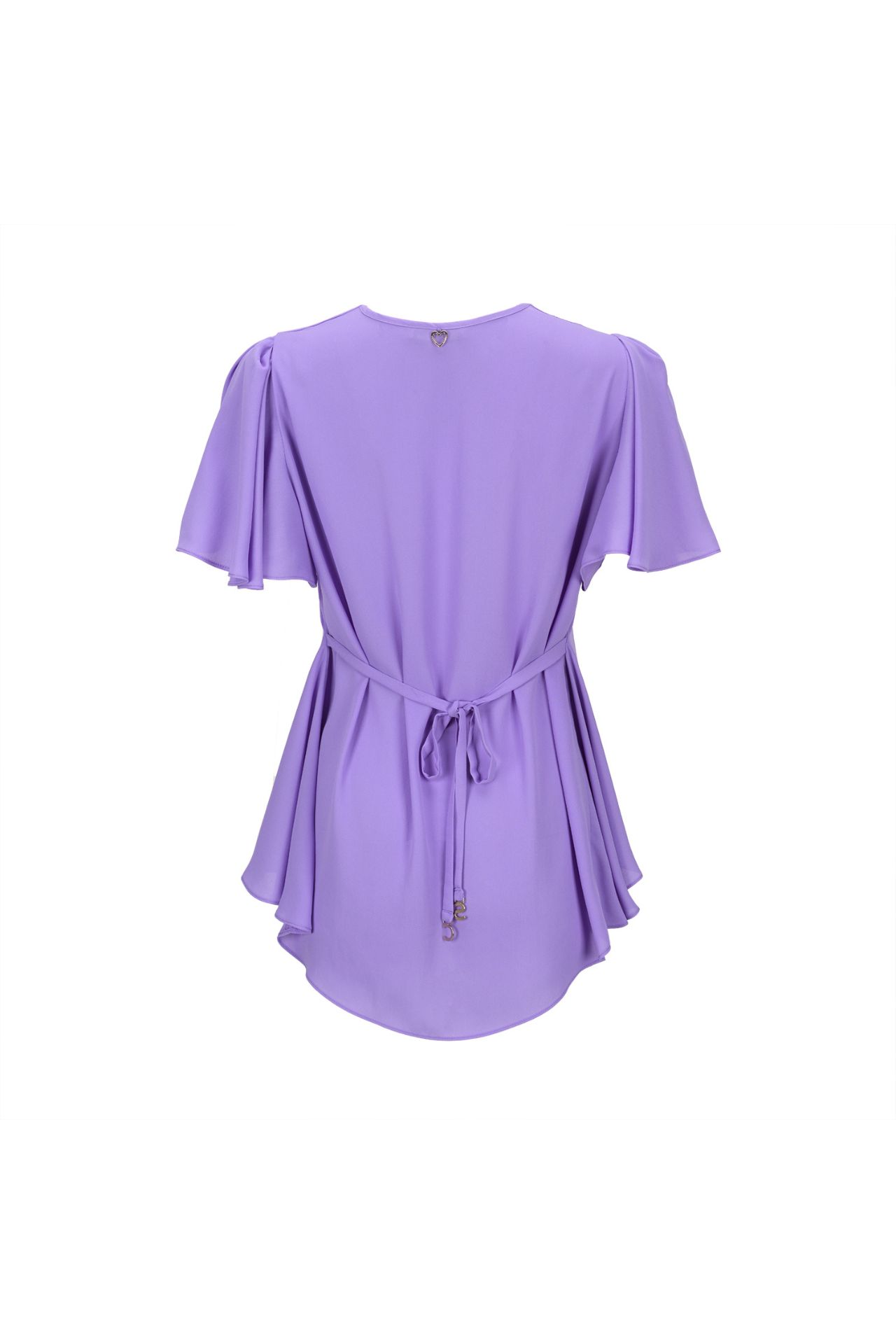 Asymmetric V-neck blouse