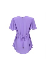 Asymmetric V-neck blouse