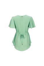 Asymmetric V-neck blouse