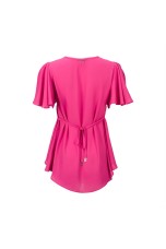 Asymmetric V-neck blouse