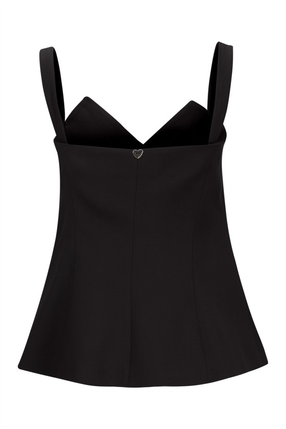 Corsetry-inspired top with removable straps