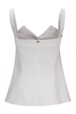 Corsetry-inspired top with removable straps